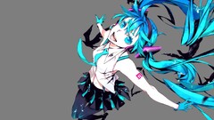 Anime hatsune miku vocaloid anime girls cyan