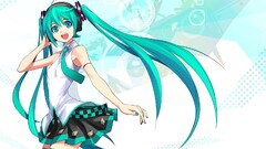 Anime hatsune miku vocaloid anime girls headphones