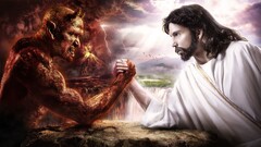 Anime hell devil digital art religion artwork Jesus Christ