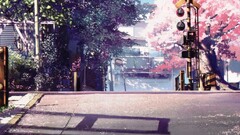 Anime landscape 5 centimeters per second urban