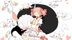 Anime mahou shoujo madoka magica kaname madoka Kyuubey