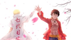 Anime Naruto Shippuuden uzumaki naruto Crossover One Piece