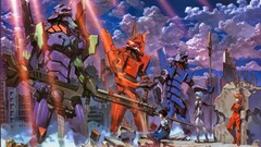 Anime neon genesis evangelion EVA Unit 02 EVA Unit 00
