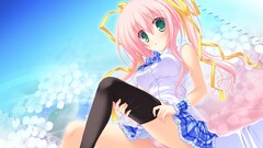 Anime panties thigh highs neko koi upskirt anime girls pink hair