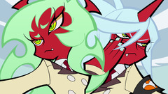 Anime red green hair