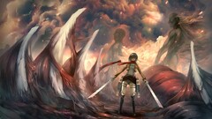 Anime shingeki no kyojin mikasa ackerman