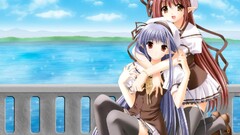 Anime shuffle nerine Lisianthus Eustoma thigh highs anime girls