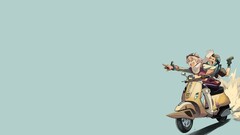 Anime Simple Background vehicle Minimalism flcl