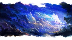 Anime sky clouds artwork