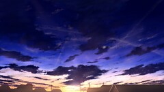 Anime sky outdoors sunlight