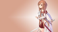 Anime sword anime girls yuuki asuna sword art online