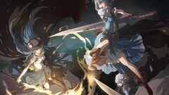 Anime touhou hinanawi tenshi cirno letty whiterock blue hair