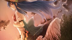 Anime touhou hinanawi tenshi hat anime girls