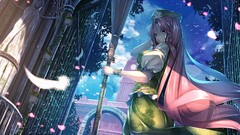 Anime touhou hong meiling fantasy art Women fantasy girl dress