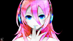 Anime vocaloid Lily (Vocaloid) anime girls blue eyes headphones