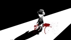 Anime yotsubato selective coloring anime girls gun Flowers hat