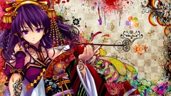 Anime yukata snyp traditional clothing Beatmania anime girls