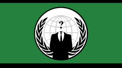 Anonymous artwork green background