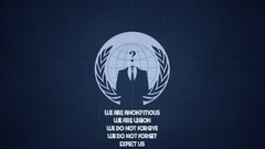 Anonymous Typography blue background
