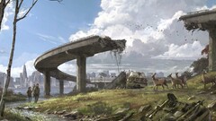 apocalyptic artwork futuristic ruin