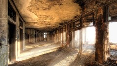 apocalyptic City hallway ruin