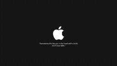 apple inc Minimalism monochrome Typography quote logo