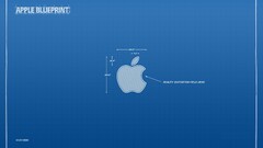 apple inc Technology humor Minimalism blue background