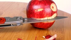 apples knife food fruit
