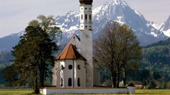 architecture Church Mountains Trees bavaria germany