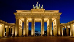 architecture City Berlin brandenburg gate night