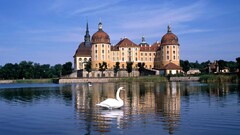architecture City castle germany swan Lake