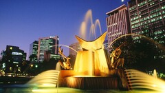 architecture fountain Australia cityscape