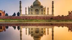 architecture reflection water Taj Mahal palace India