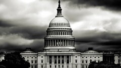 architecture United States Capitol monochrome
