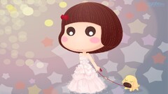 artwork anime girls dog Anime