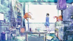 artwork anime girls interior fish Anime
