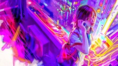 artwork cityscape Women