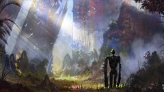 artwork concept art Castle in the Sky robot Anime studio ghibli