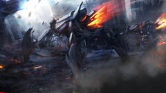 artwork concept art mech robot War science fiction