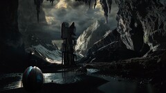 artwork concept art planet Space space station science fiction