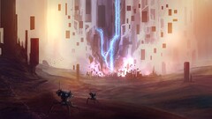 artwork concept art robot planet science fiction