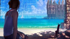 artwork concept art Women beach