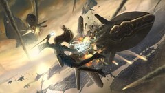 artwork concept art Women fantasy art warrior spaceship War