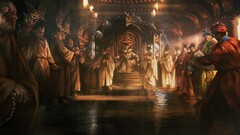 artwork Darek Zabrocki palace Throne sunlight fantasy art