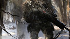 artwork Darek Zabrocki sniper rifle winter soldier military