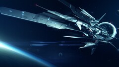 artwork digital art spaceship futuristic science fiction