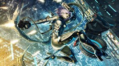 artwork fantasy art Anime cyborg futuristic City cyberpunk