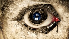 artwork fantasy art concept art eyes clockwork lens digital art