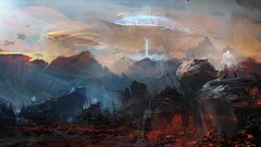 artwork fantasy art concept art planet futuristic warrior City