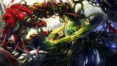 artwork fantasy art concept art robot nature battle mech